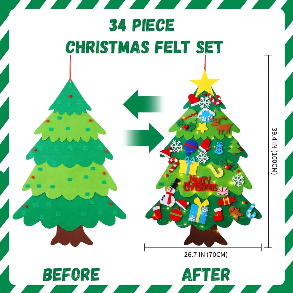 TheMotherGoose™ 3.2ft Felt Christmas Tree